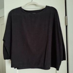 Jamie And The Jones T Top, Black Raw Silk, Size M, Like new condition